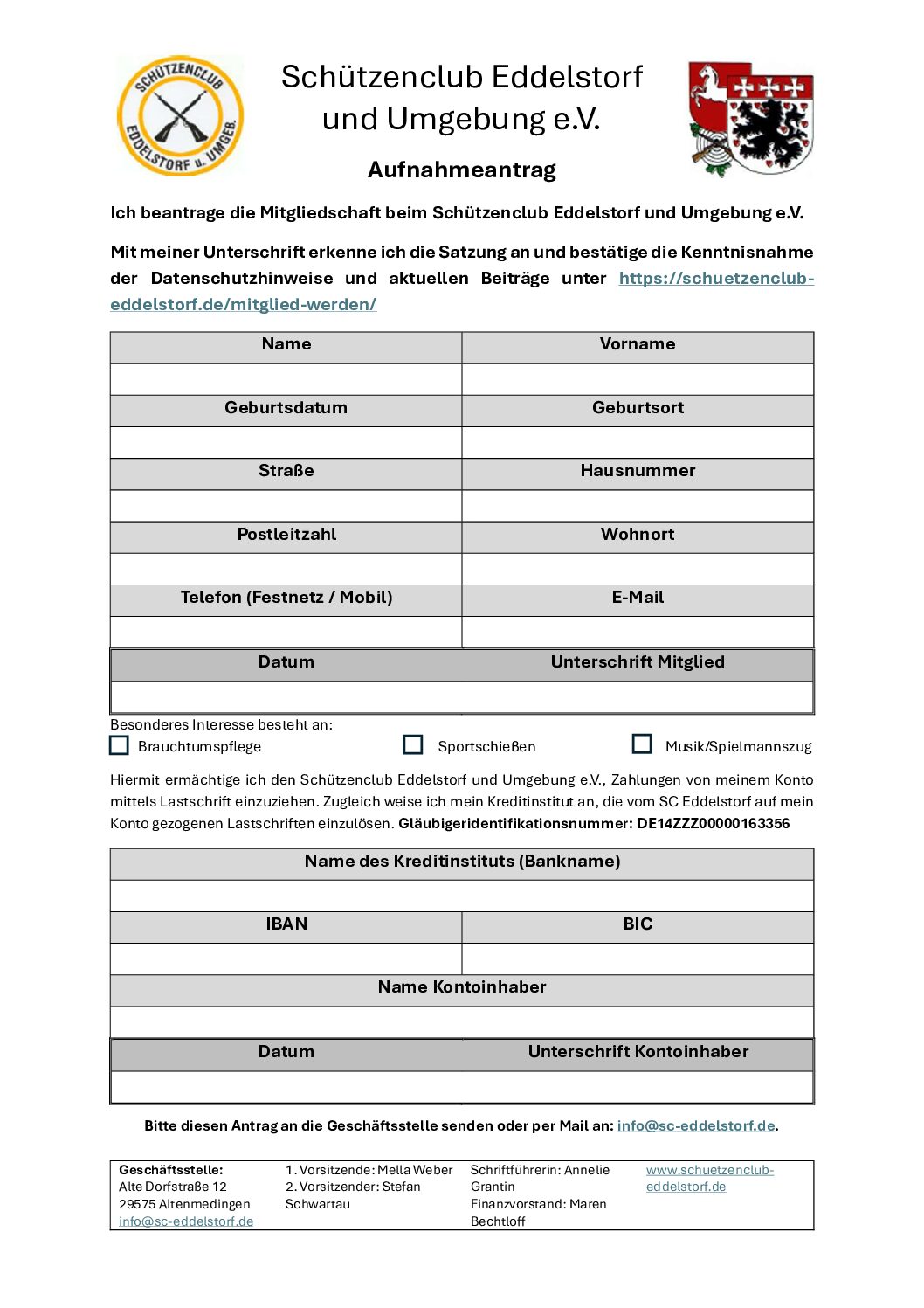 Eintrittserklärung GO